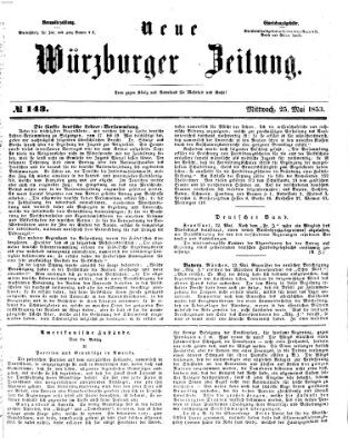 Neue Würzburger Zeitung Mittwoch 25. Mai 1853