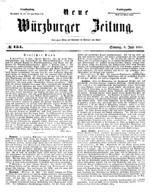 Neue Würzburger Zeitung Sonntag 5. Juni 1853