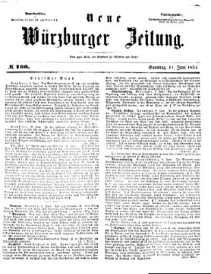 Neue Würzburger Zeitung Samstag 11. Juni 1853