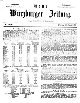 Neue Würzburger Zeitung Sonntag 19. Juni 1853