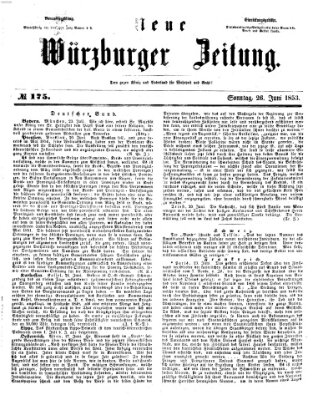 Neue Würzburger Zeitung Sonntag 26. Juni 1853