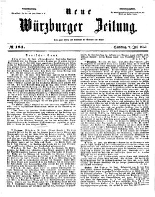 Neue Würzburger Zeitung Samstag 2. Juli 1853