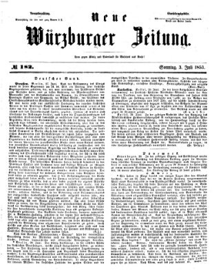 Neue Würzburger Zeitung Sonntag 3. Juli 1853