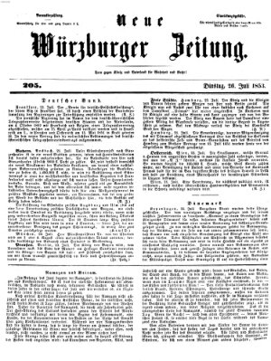 Neue Würzburger Zeitung Dienstag 26. Juli 1853