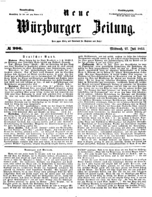 Neue Würzburger Zeitung Mittwoch 27. Juli 1853