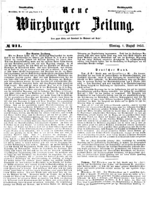 Neue Würzburger Zeitung Montag 1. August 1853