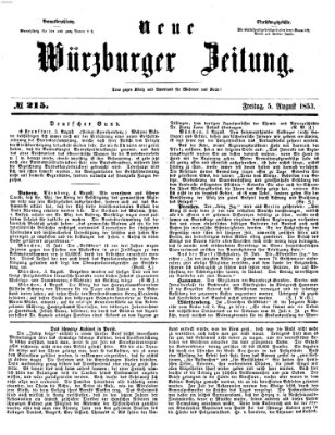 Neue Würzburger Zeitung Freitag 5. August 1853