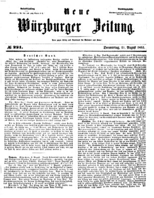 Neue Würzburger Zeitung Donnerstag 11. August 1853