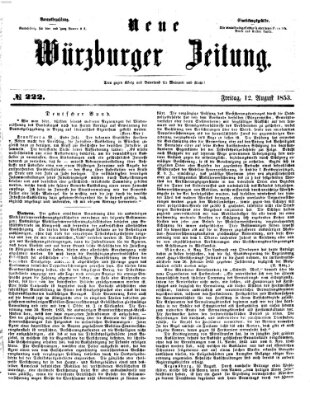 Neue Würzburger Zeitung Freitag 12. August 1853