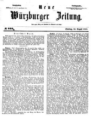 Neue Würzburger Zeitung Dienstag 23. August 1853