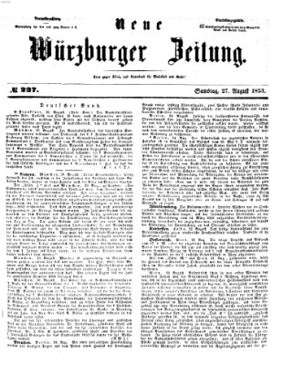 Neue Würzburger Zeitung Samstag 27. August 1853