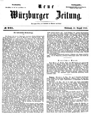 Neue Würzburger Zeitung Mittwoch 31. August 1853