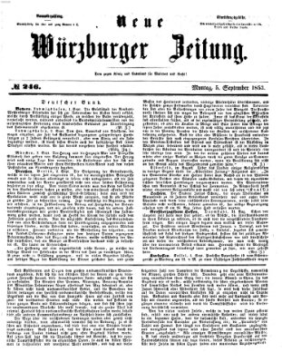 Neue Würzburger Zeitung Montag 5. September 1853