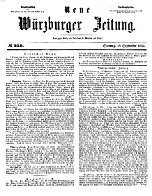 Neue Würzburger Zeitung Sonntag 18. September 1853