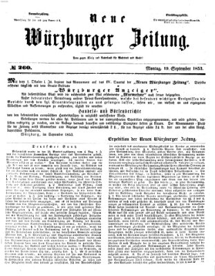 Neue Würzburger Zeitung Montag 19. September 1853