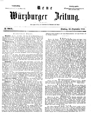 Neue Würzburger Zeitung Dienstag 20. September 1853