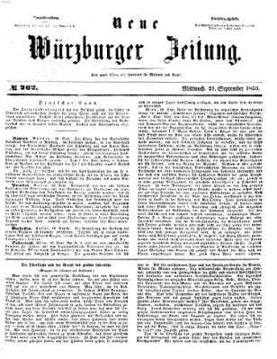 Neue Würzburger Zeitung Mittwoch 21. September 1853