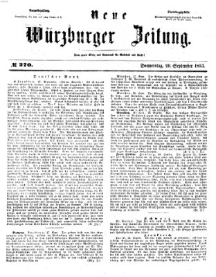 Neue Würzburger Zeitung Donnerstag 29. September 1853