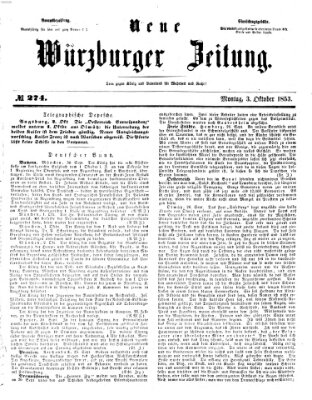 Neue Würzburger Zeitung Montag 3. Oktober 1853