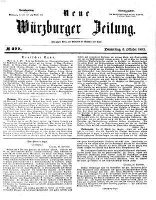 Neue Würzburger Zeitung Donnerstag 6. Oktober 1853