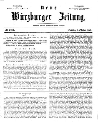 Neue Würzburger Zeitung Sonntag 9. Oktober 1853