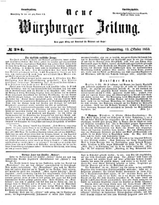 Neue Würzburger Zeitung Donnerstag 13. Oktober 1853