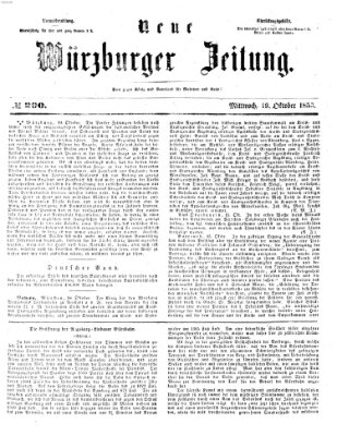 Neue Würzburger Zeitung Mittwoch 19. Oktober 1853