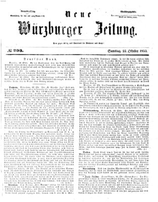 Neue Würzburger Zeitung Samstag 22. Oktober 1853