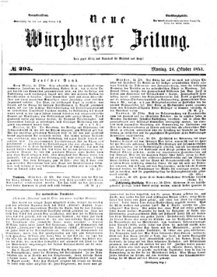 Neue Würzburger Zeitung Montag 24. Oktober 1853