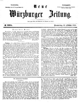 Neue Würzburger Zeitung Donnerstag 27. Oktober 1853