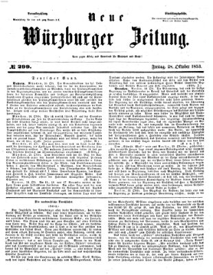 Neue Würzburger Zeitung Freitag 28. Oktober 1853