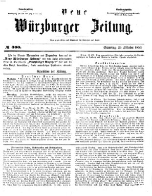 Neue Würzburger Zeitung Samstag 29. Oktober 1853