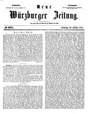 Neue Würzburger Zeitung Sonntag 30. Oktober 1853