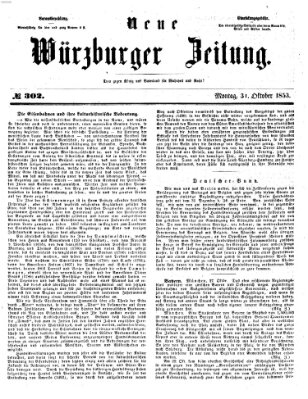 Neue Würzburger Zeitung Montag 31. Oktober 1853