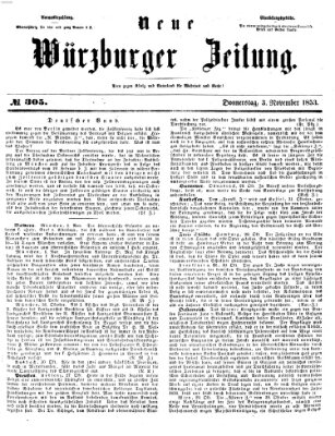 Neue Würzburger Zeitung Donnerstag 3. November 1853