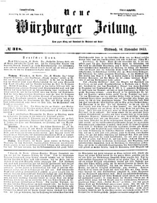 Neue Würzburger Zeitung Mittwoch 16. November 1853