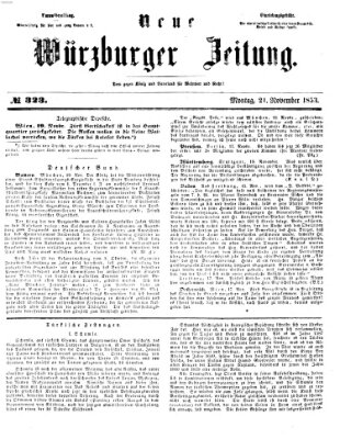 Neue Würzburger Zeitung Montag 21. November 1853