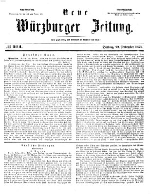 Neue Würzburger Zeitung Dienstag 22. November 1853