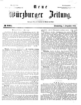 Neue Würzburger Zeitung Donnerstag 1. Dezember 1853