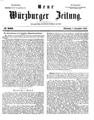 Neue Würzburger Zeitung Mittwoch 7. Dezember 1853