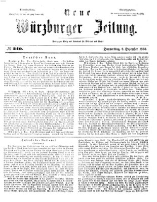 Neue Würzburger Zeitung Donnerstag 8. Dezember 1853