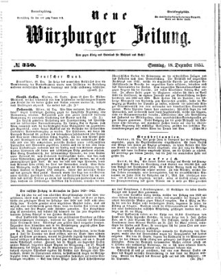 Neue Würzburger Zeitung Sonntag 18. Dezember 1853