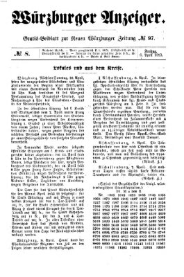 Würzburger Anzeiger (Neue Würzburger Zeitung) Freitag 8. April 1853