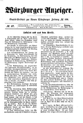 Würzburger Anzeiger (Neue Würzburger Zeitung) Sonntag 17. April 1853