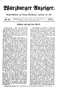 Würzburger Anzeiger (Neue Würzburger Zeitung) Sonntag 1. Mai 1853