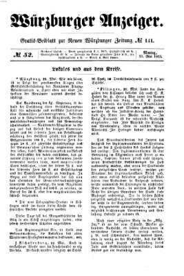 Würzburger Anzeiger (Neue Würzburger Zeitung) Montag 23. Mai 1853