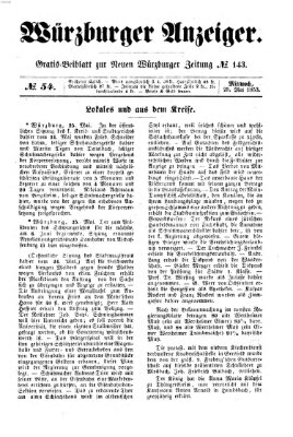 Würzburger Anzeiger (Neue Würzburger Zeitung) Mittwoch 25. Mai 1853