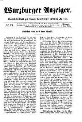 Würzburger Anzeiger (Neue Würzburger Zeitung) Mittwoch 1. Juni 1853