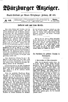 Würzburger Anzeiger (Neue Würzburger Zeitung) Montag 20. Juni 1853