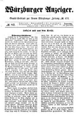 Würzburger Anzeiger (Neue Würzburger Zeitung) Donnerstag 23. Juni 1853